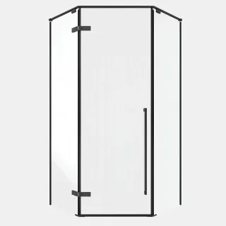 Душевой уголок Timo T71 100x100 см черный